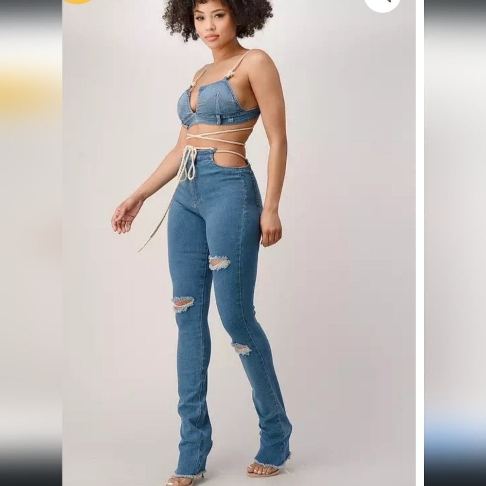 Above Average Denim Pant Set - Picture 5 of 6